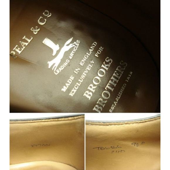 9.5 D Peal & Co Brooks Brothers Leather Oxford Dress Shoes Made in England main image 5